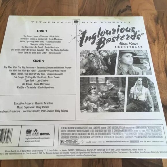 Inglourious Basterds Soundtrack LP ~ Ltd Ed Colored Vinyl ~ New/Sealed! - Picture 4 of 4